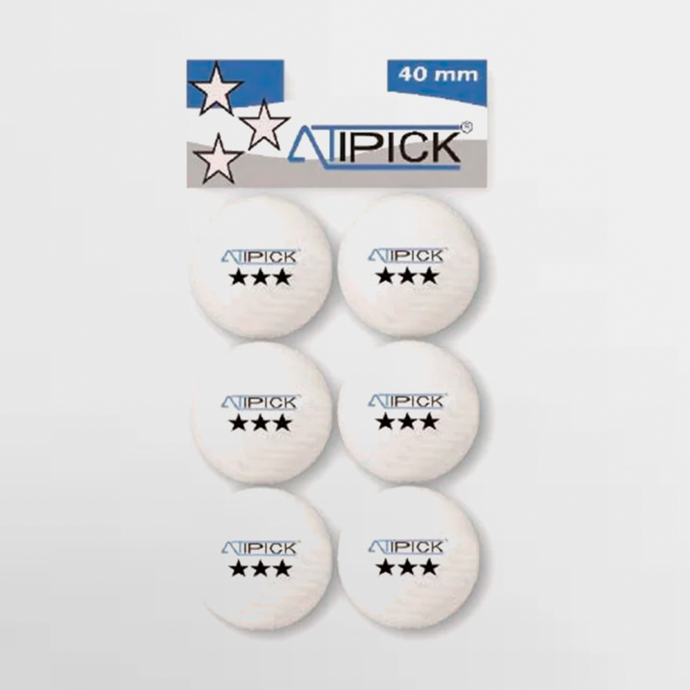 ATIPICK PELOTA BLISTER 6 UD - 3*** - RQP40404