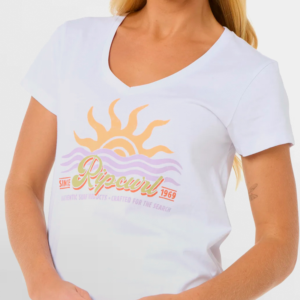 RIP CURL CAMISETA W. CALA V-NECK TEE - 0FJWTE 1000