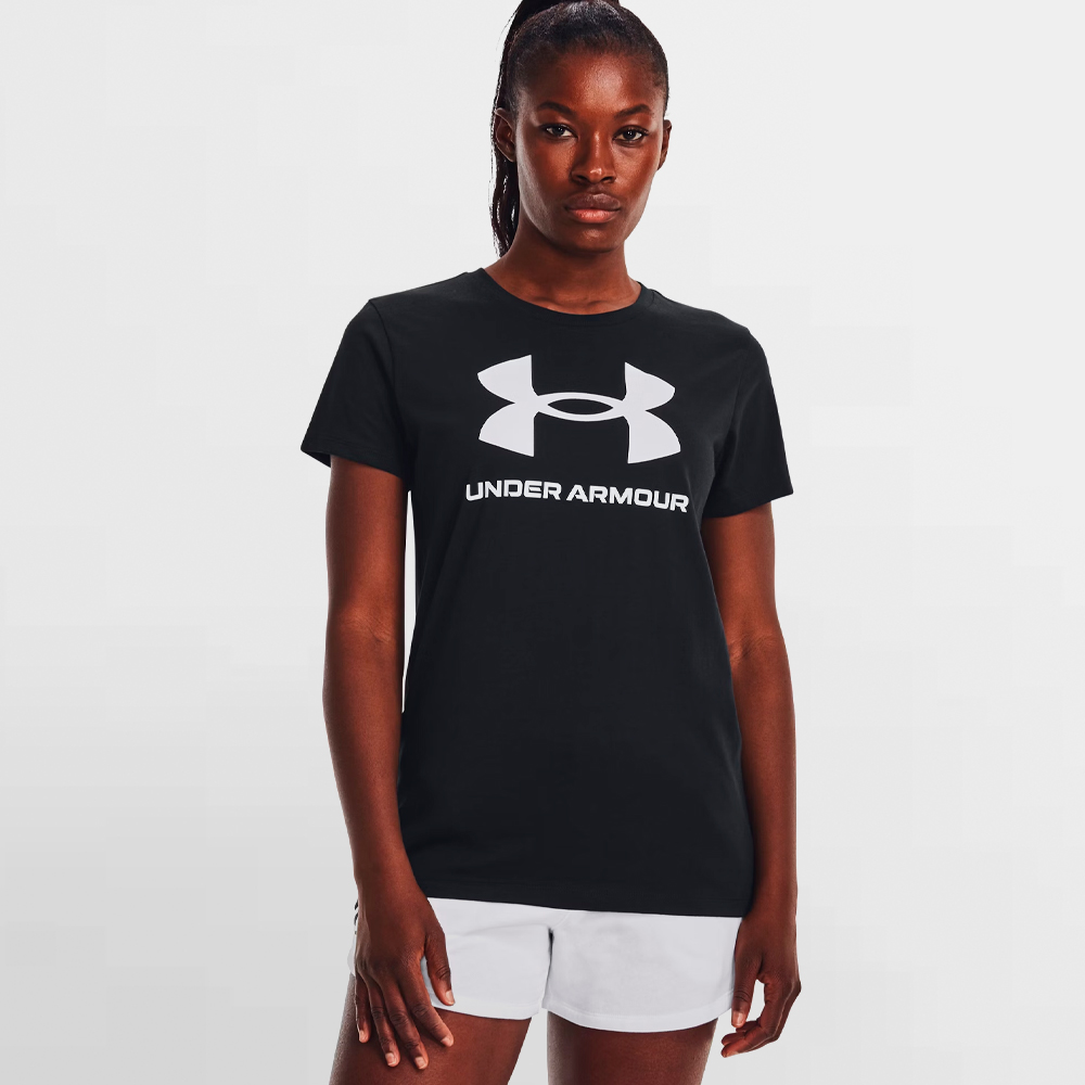 UNDER ARMOUR CAMISETA W. UA RIVAL LOGO SHORT SLV - 1356305 001