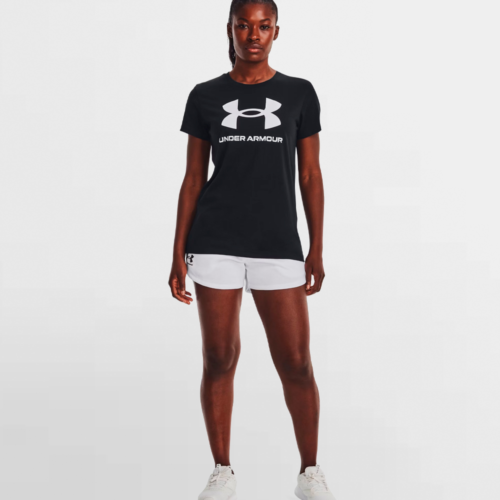 UNDER ARMOUR CAMISETA W. UA RIVAL LOGO SHORT SLV - 1356305 001