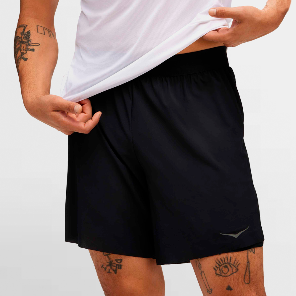 HOKA PANT. CORTO GLIDE 7 SHORT 2IN1 - 1151080 BLK