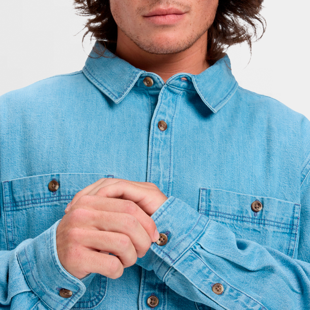 QUIKSILVER CAMISA BOZEMAN DENIM LS SHIRT - EQYWT04644 SNA0