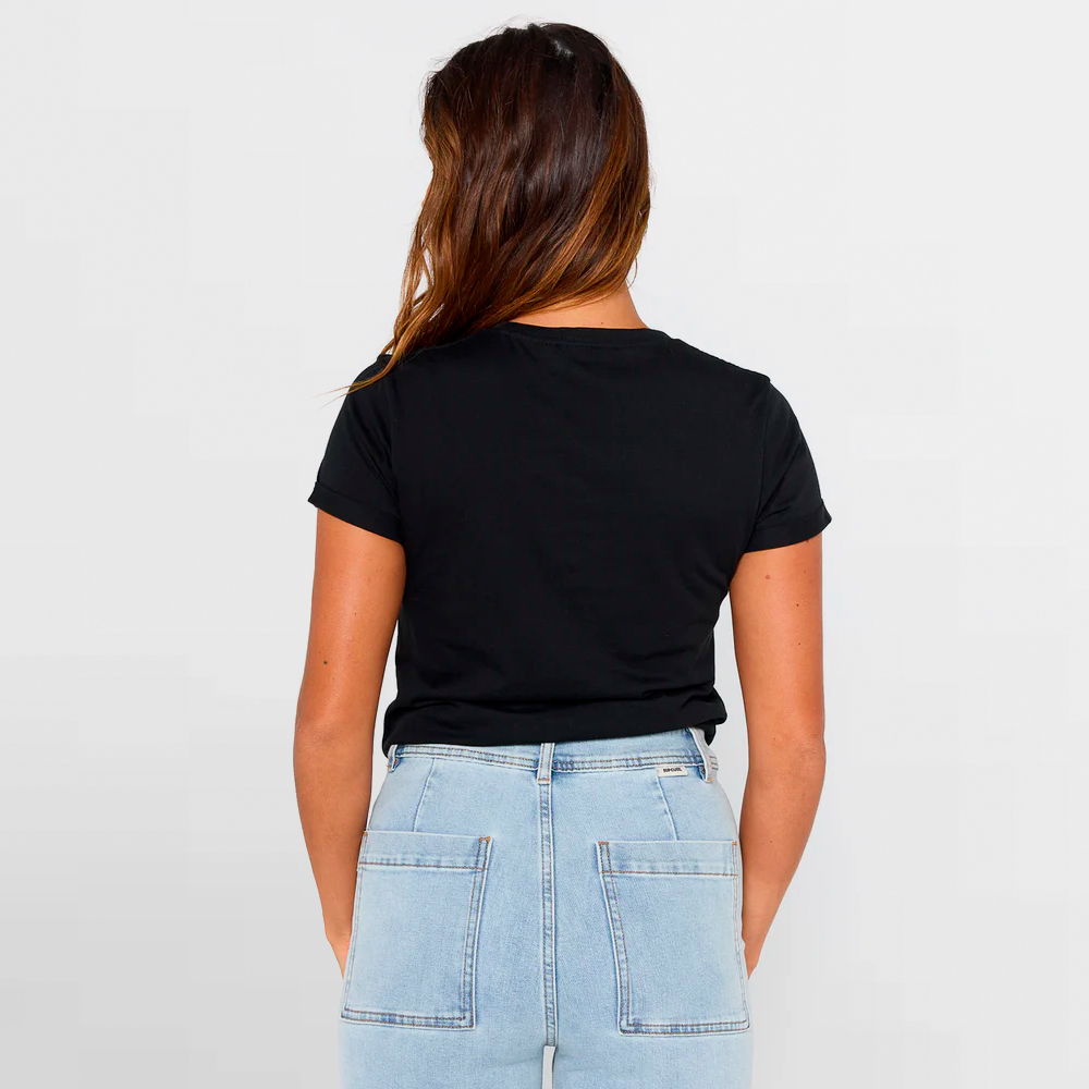 RIP CURL CAMISETA W. HEART V NECK TEE - 0LOWTE 0090