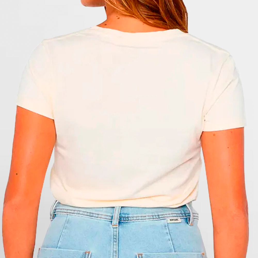 RIP CURL CAMISETA W. HEART V NECK TEE - 0LOWTE 3021