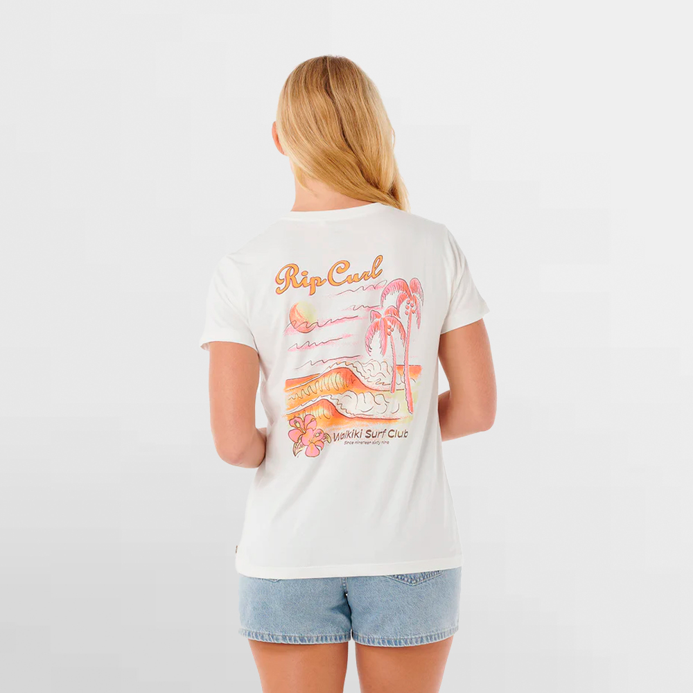 RIP CURL CAMISETA W. WAIKIKI STANDARD TEE - 0JAWTE 3021