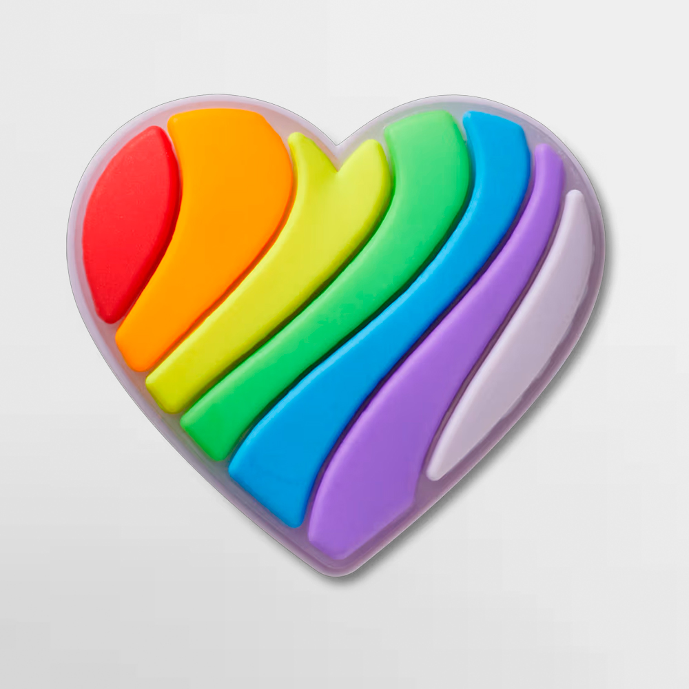 CROCS PIN PRIDE RAINBOW HEART - 10015456
