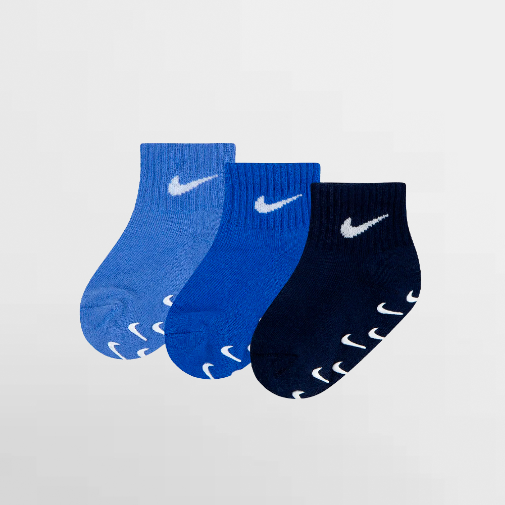 NIKE CALCETIN PACK 3 3PK GRIPPER QTR SOCK - NN1131 BGZ