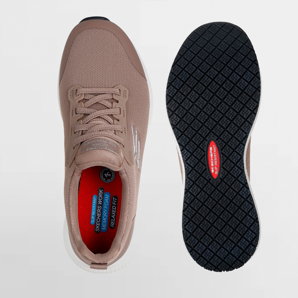 SKECHERS CALZADO W. SQUAD SR WORK - 77222EC TPE