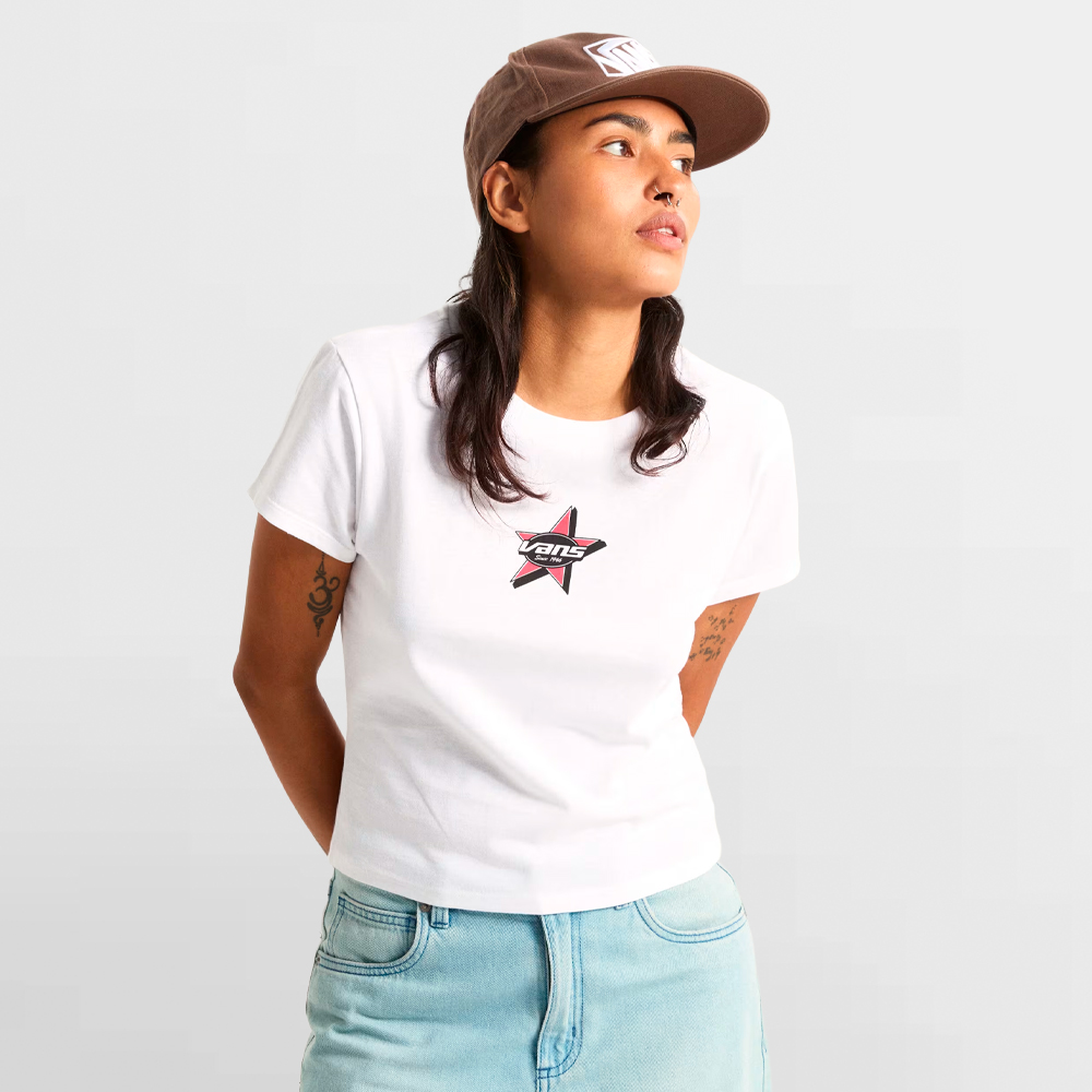 VANS CAMISETA W. STARMARKED SS BABY TEE - VN000SWBWHT