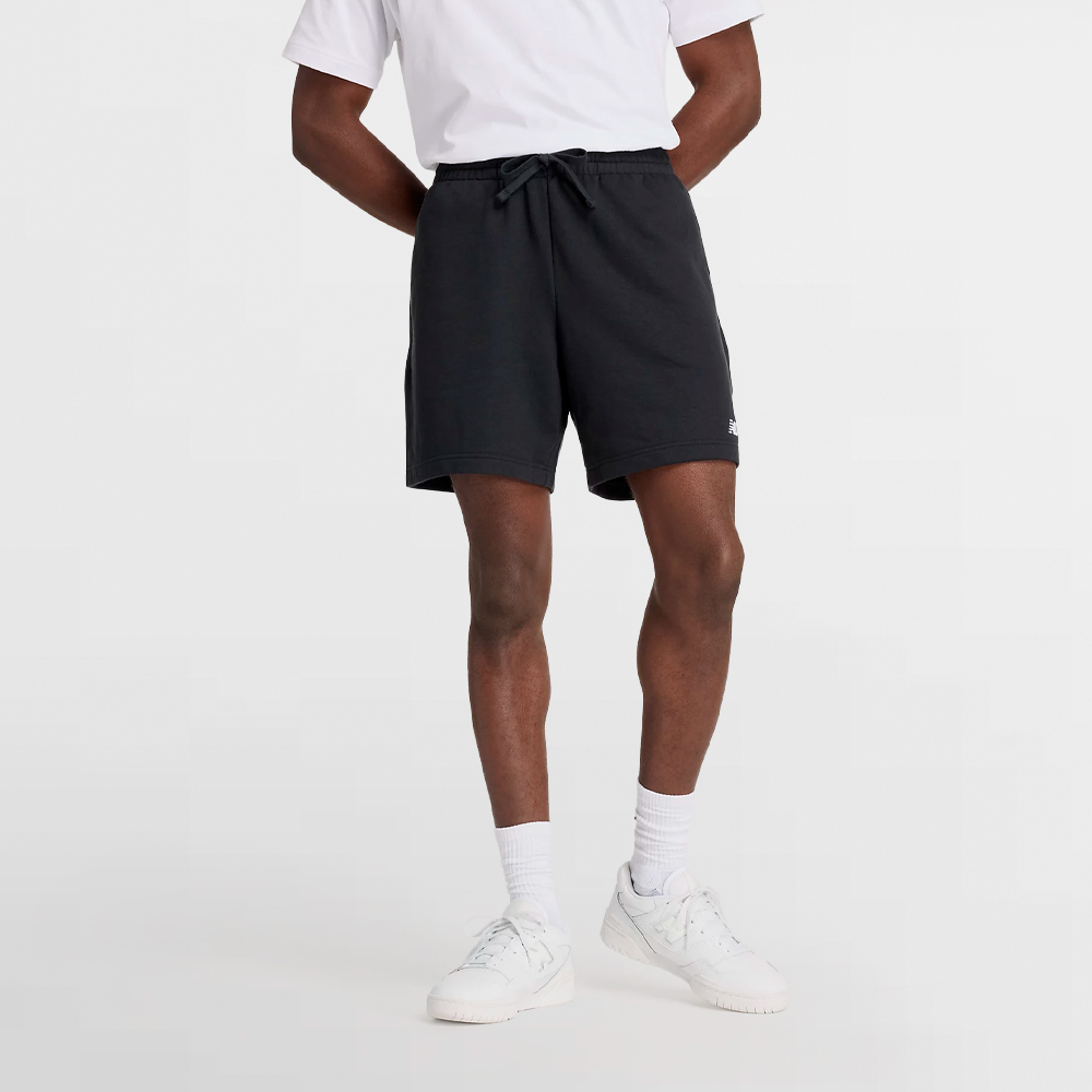 NEW BALANCE PANT. CORTO FRENCH TERRY SHORT 7 INCH - MS41520 BK