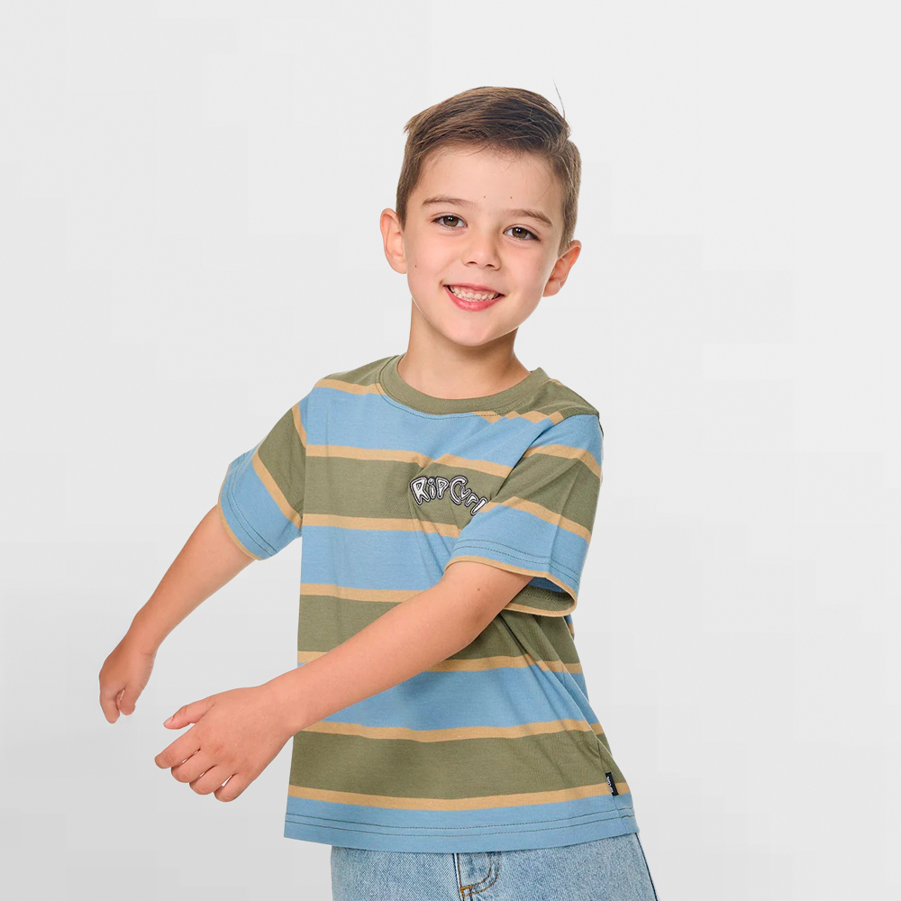 RIP CURL CAMISETA LK. RIDE THE WAVE STRIPE - 02VTTE 4737