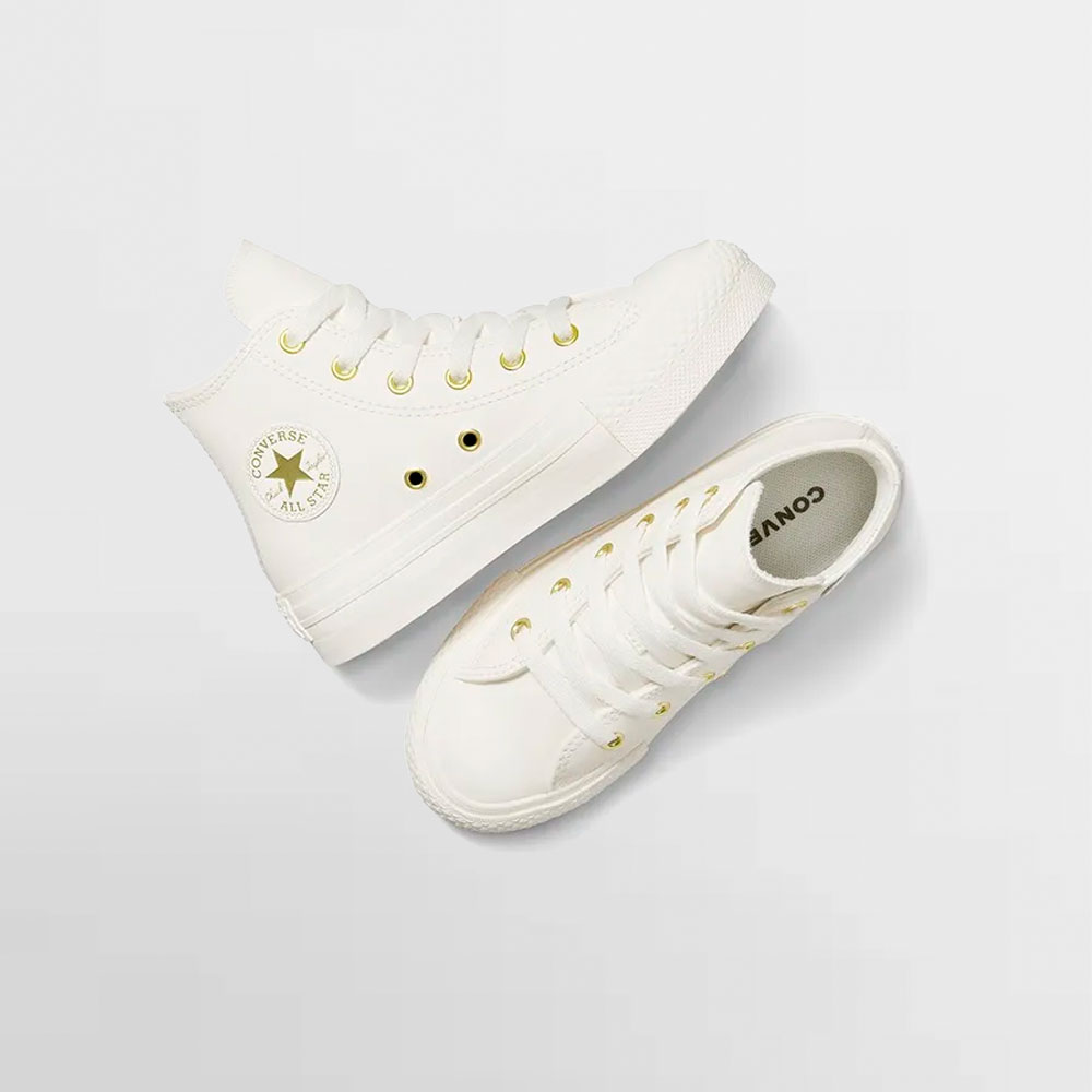 CONVERSE CALZADO ALL STAR EVA LIFT LEATHER + GOLD PS - A14261C