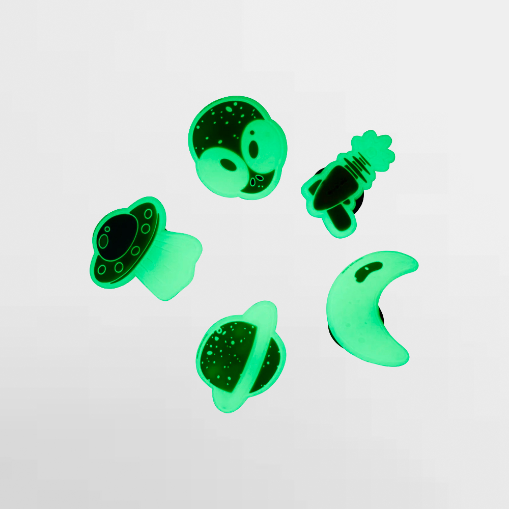 CROCS PIN GLOW IN THE DARK SPACE 5 PACK - 10016288