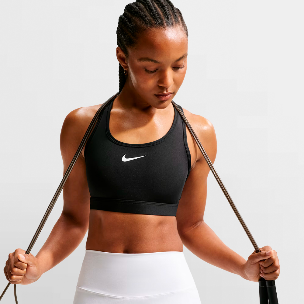 NIKE TOP W. SWOOSH MEDIUM SUPPORT - DX6821 010
