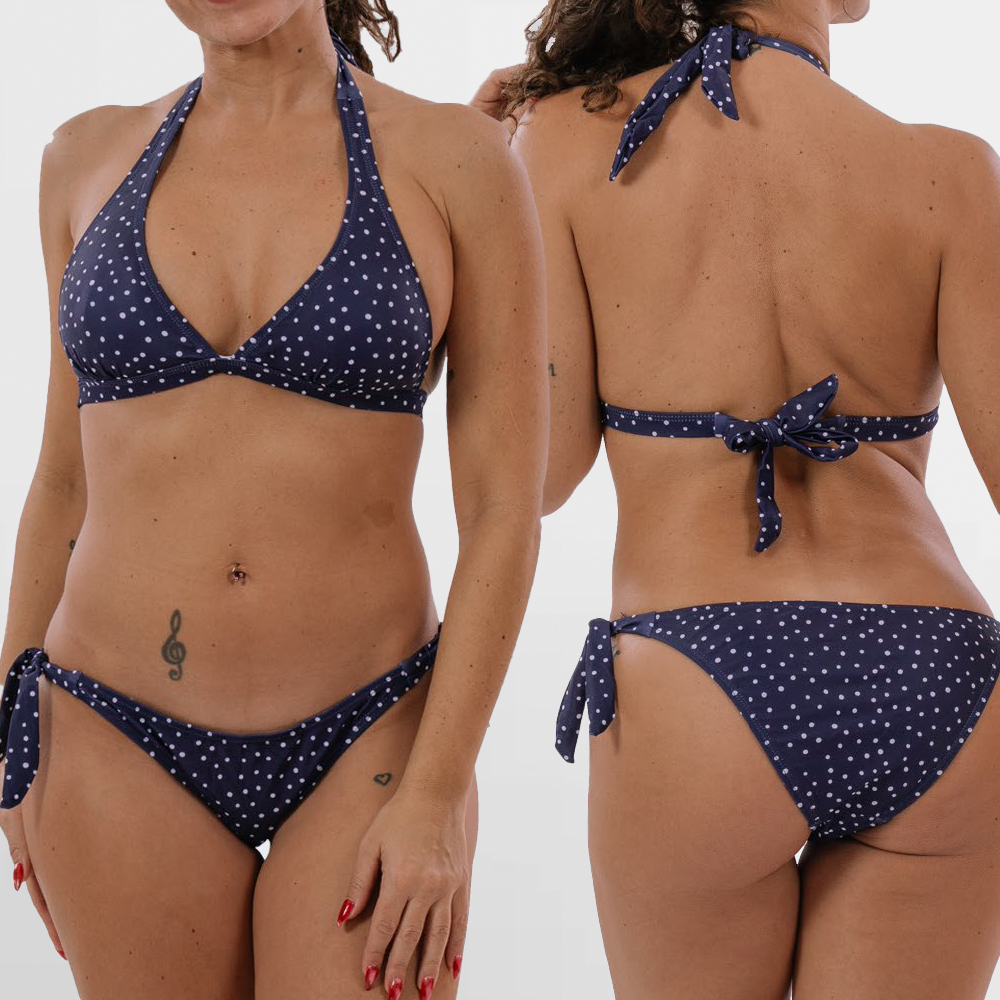 TOTSOL BIKINI W. CUELLO BRAGA NORMAL ( LUNARES) - 81045