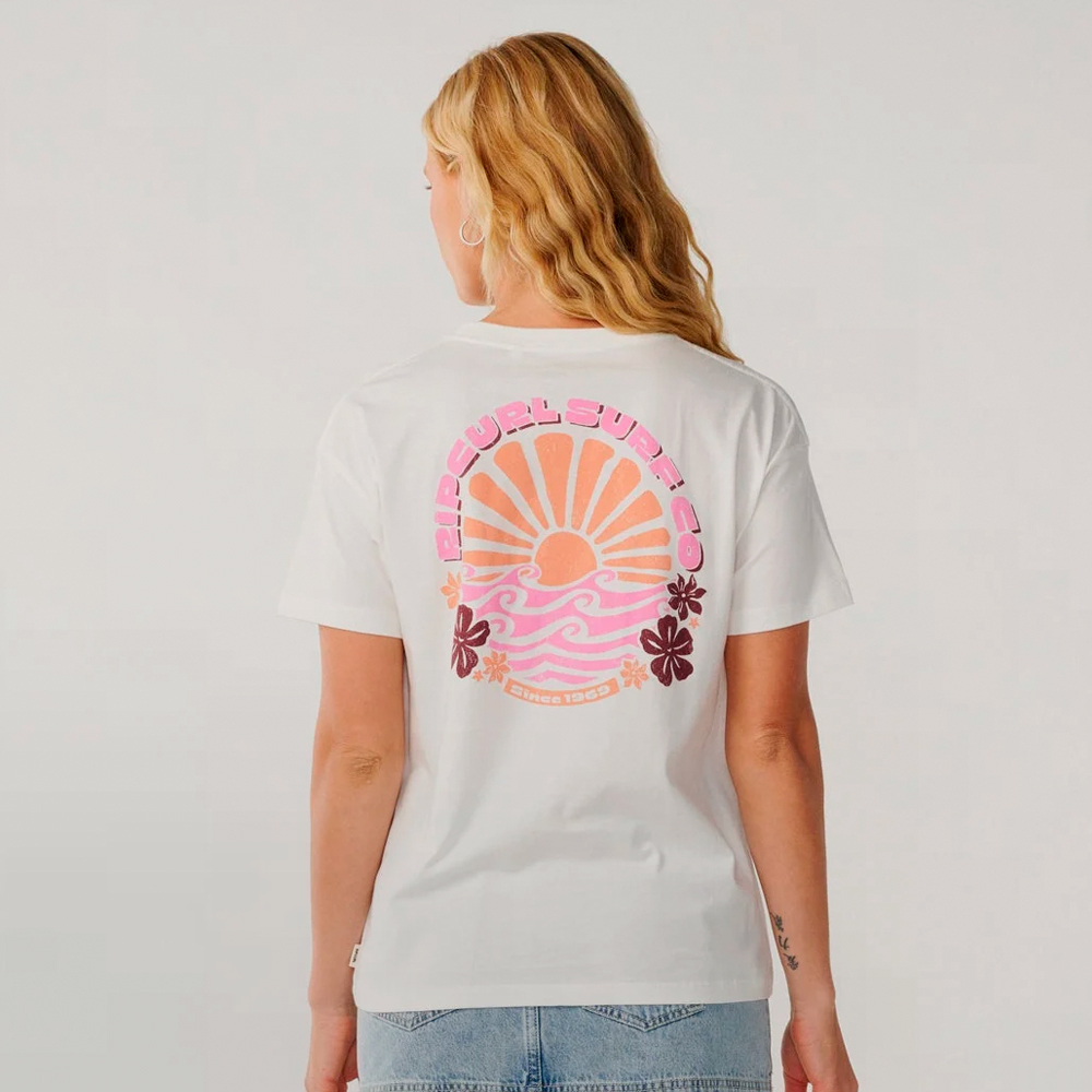 RIP CURL CAMISETA W. PARTY WAVE ART TEE RELAXED - 0Q6WTE 3021