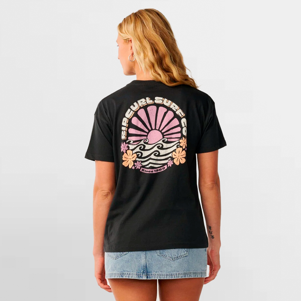 RIP CURL CAMISETA W. PARTY WAVE ART TEE RELAXED - 0Q6WTE 8264